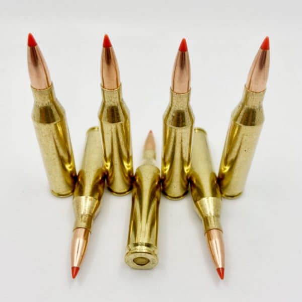 .243 Winchester, 87 grain VMAX (Hornady), New Brass, 100 rounds-Hunting Ammunition