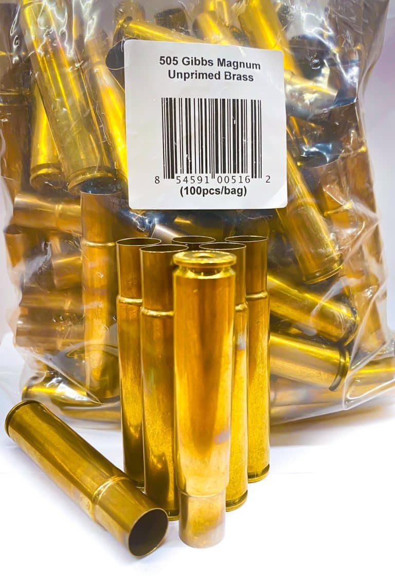 Jamison .505 Gibbs Magnum Unprimed Brass/100 per bag Green Country Ammo