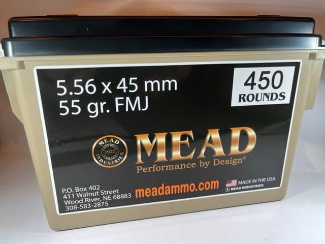 5.56 x 45mm NATO, 55gr FMJ, New Brass, 450 Rounds – FREE AMMO CAN! - Green  Country Ammo